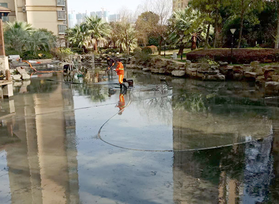 光泽景观池淤泥清理